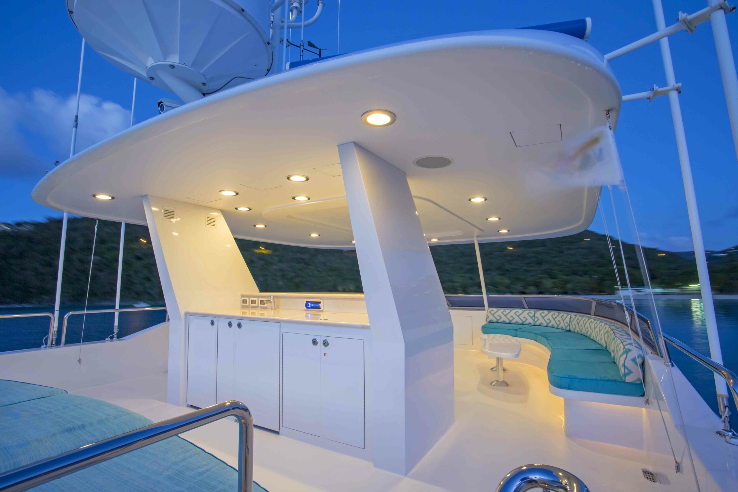 The Sundeck on Arioso a Wesport 130 in St Thomas