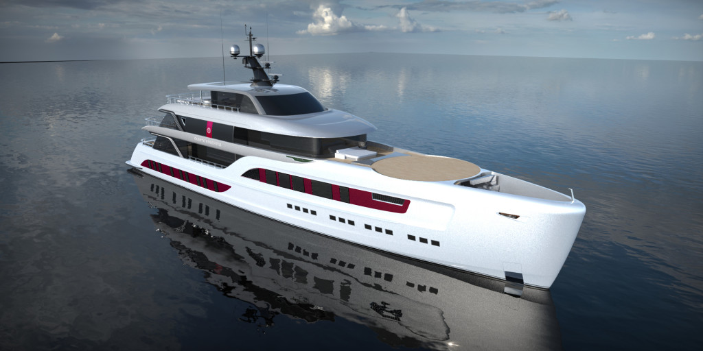 M/Y QUINTA ESSENTIA, fwd silver wheelhouse showing helipad