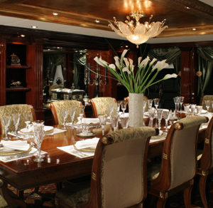 Ionian Princess yacht for sale dining formal