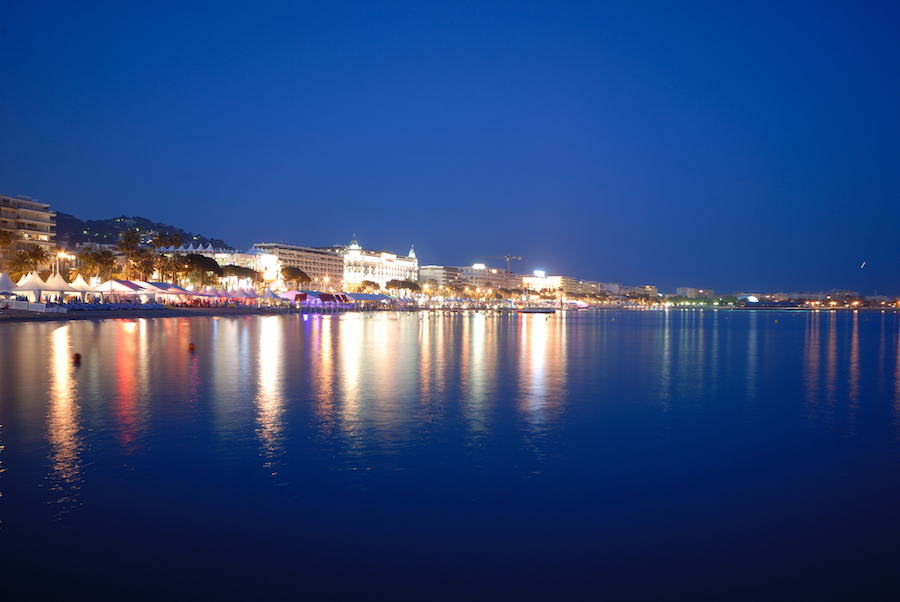 Cannes Film Festival Yacht Charter by night