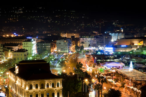 Cannes Film Festival Yacht Charter by night