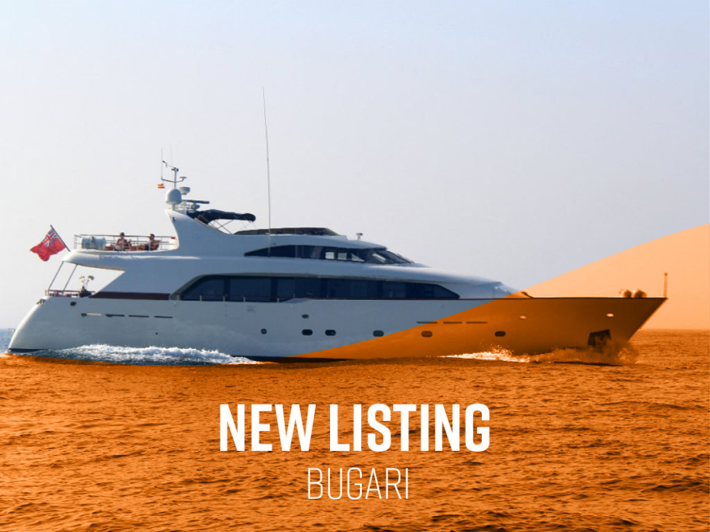 New Central Listing: GREY PRINCESS 90′ Bugari