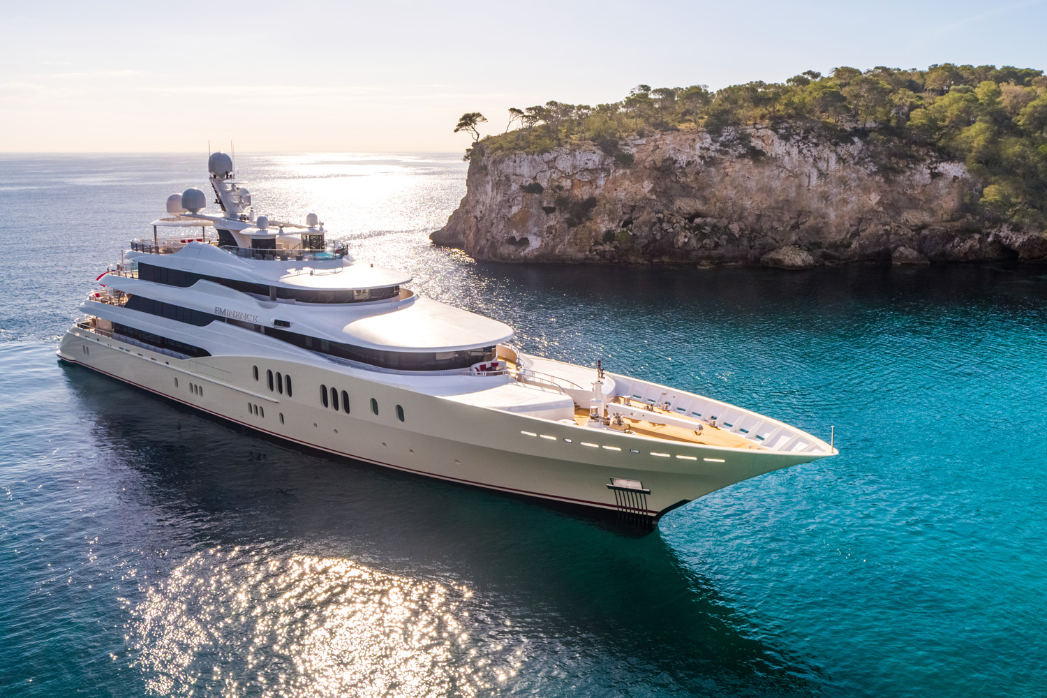 Abeking and Rasmussen Yacht Eminence Aerial Photo