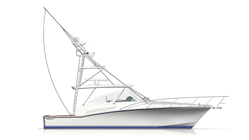 45_fly_express_profile-w-full-tower_r3 Hatteras Yacht For Sale