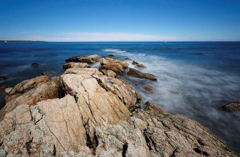 New England yacht charter rocky coast