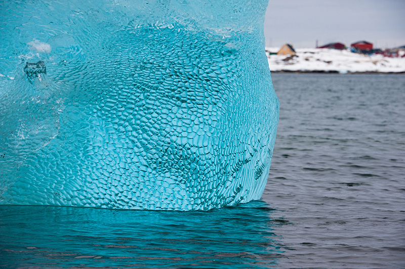 Blue iceberg on Greenland yacht charter