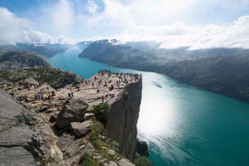 Pulpit Rock on Norway yacht charter