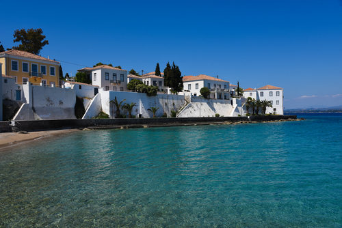 Greek architecture on a Saronic yacht charter