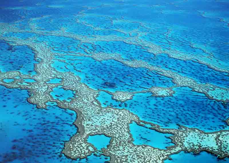 Aerial view of Hardy Reef on Australia yacht charter