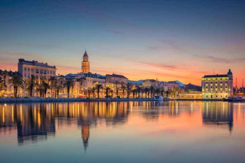 Nightscape on the yacht charter itinerary Montenegro coast
