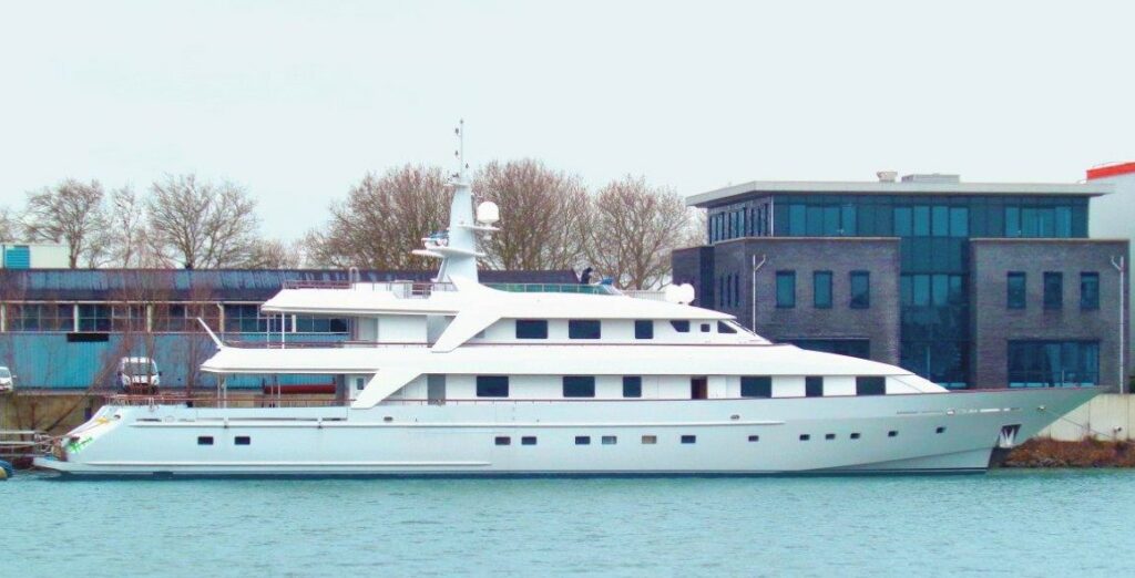 Profile of ANNA J 162 foot Oceanco yacht for sale