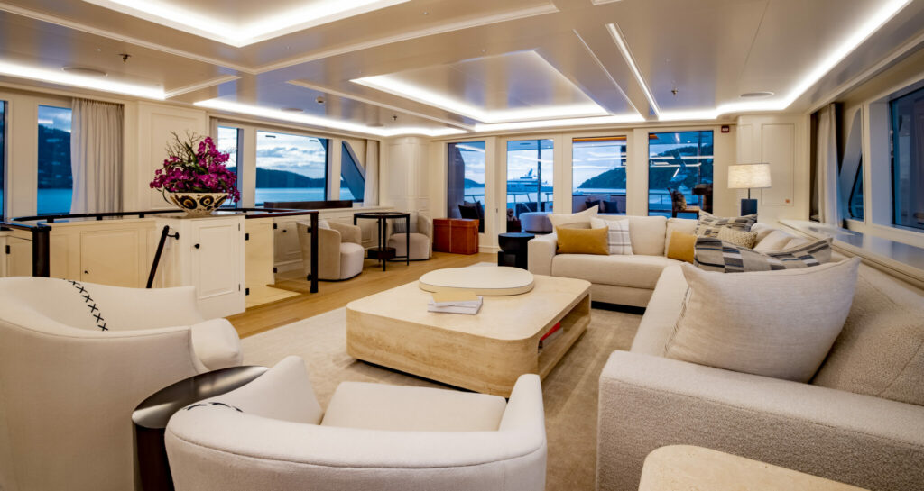 Main salon of BROADWATER 182 foot Feadship Yachts yacht for sale