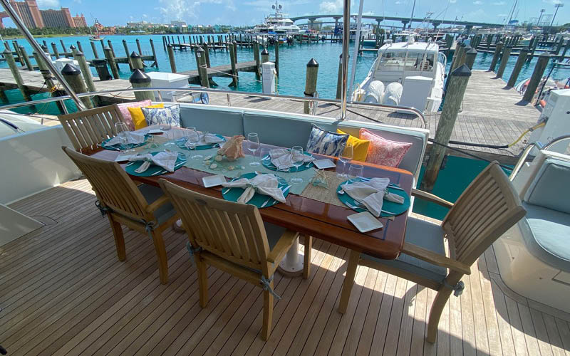 NICOLE EVELYN - 125' Cheoy Lee Enclosed Pilothouse 2003/2020 Aft Deck