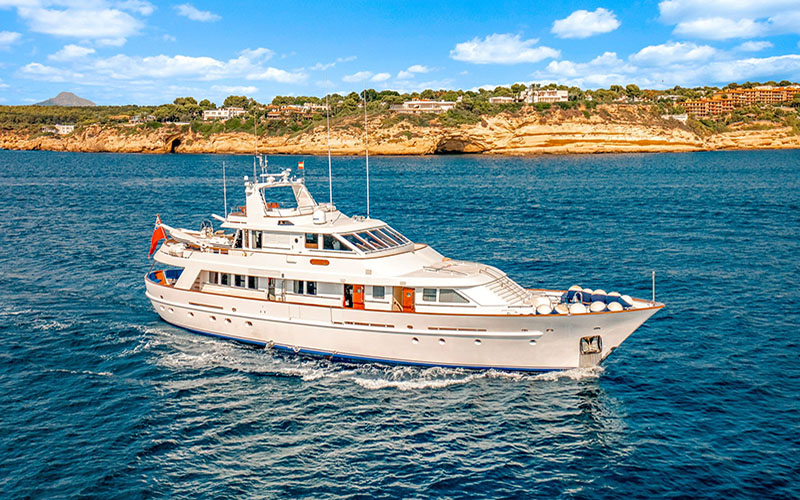 Profile of ALDONZA 104 foot Astilleros De Mallorca yacht for sale
