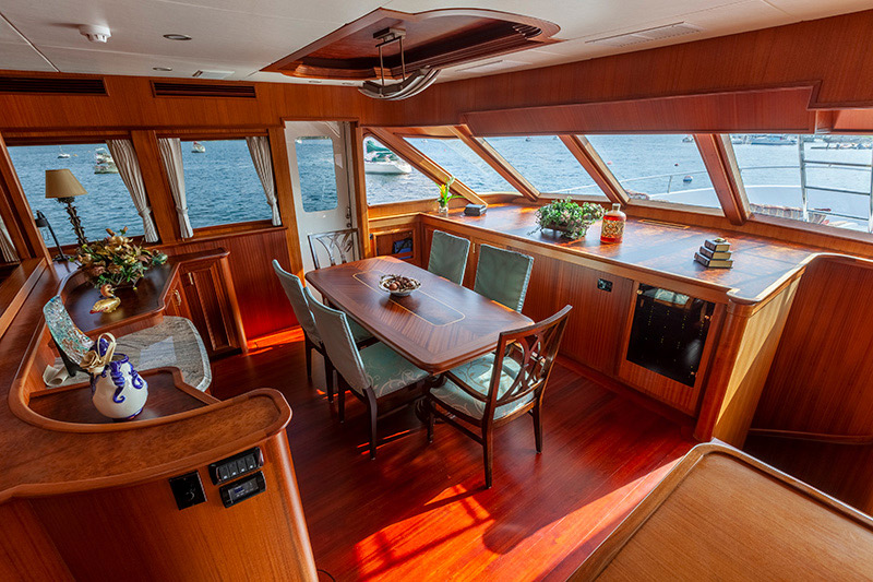 Pilothouse of RHAPSODY 94 foot Paragon yachts for sale