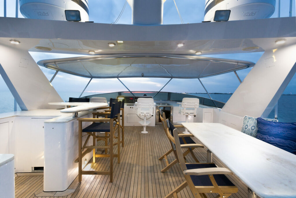 CRU 96 Westship yacht for charter flybridge