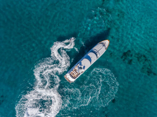 MISS STEPHANIE Aerial shot with jet skis