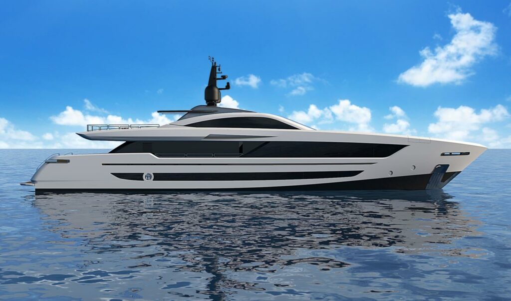 Profile of FAST42 138 foot Baglietto yacht for sale