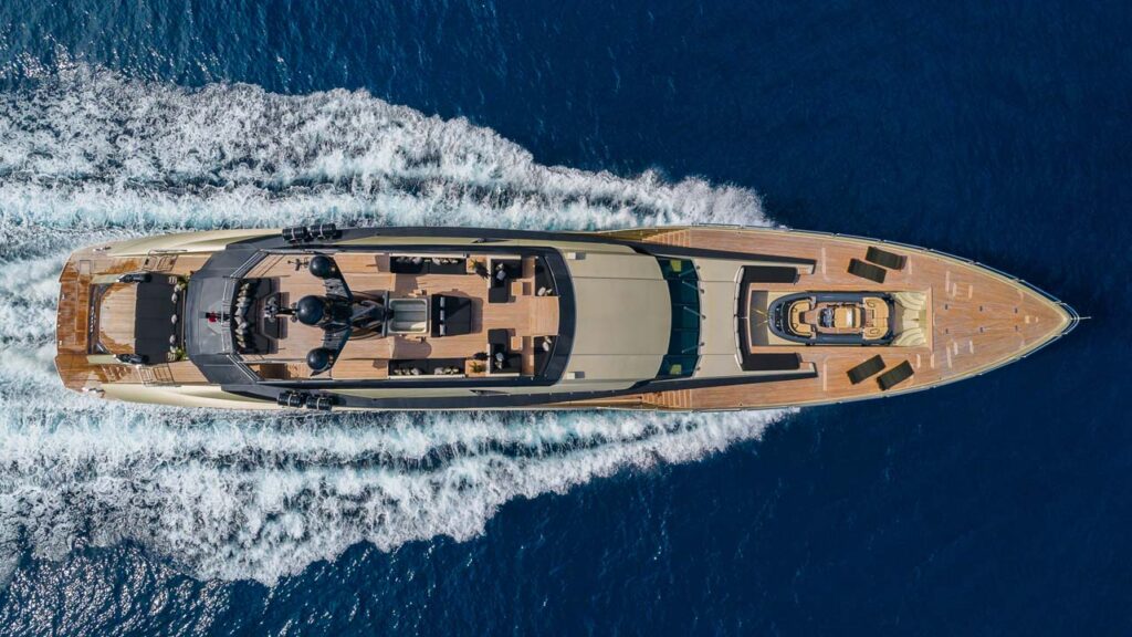 DB9 Palmer Johnson Yacht Overhead Photo
