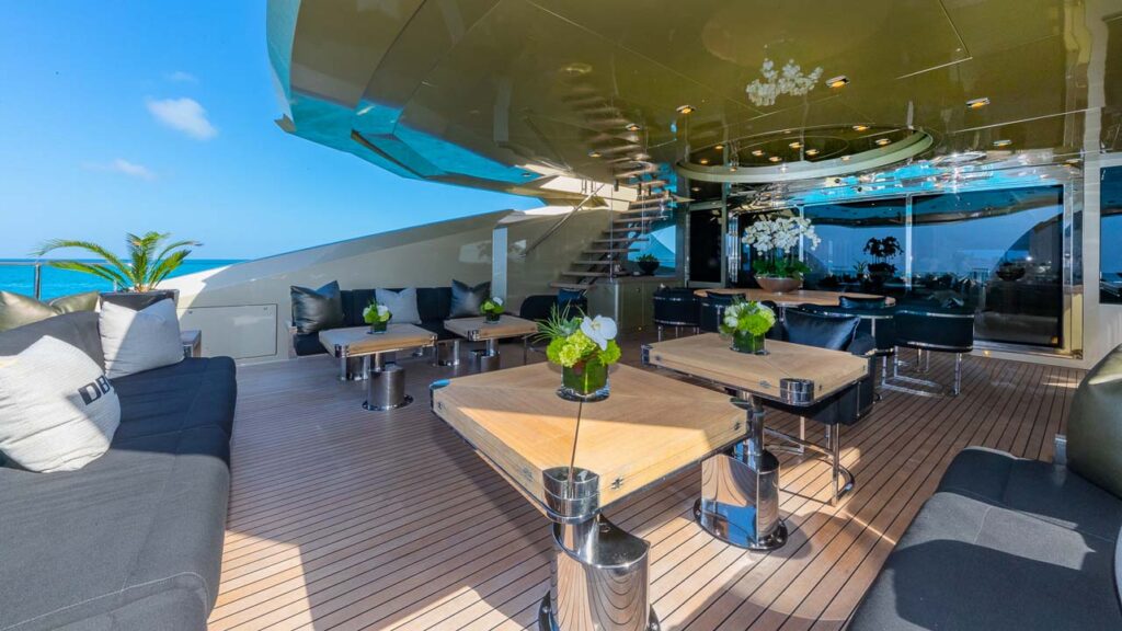 DB9 171' Palmer Johnson Yacht Aft Deck