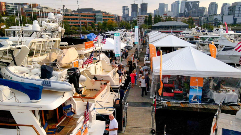 Seattle Boats Afloat Fall Show 2022 Looking Down Dock