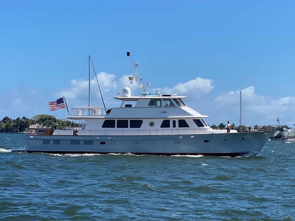 Profile of SEA BOLD 96 foot Custom Ray Hunt Design yacht for sale