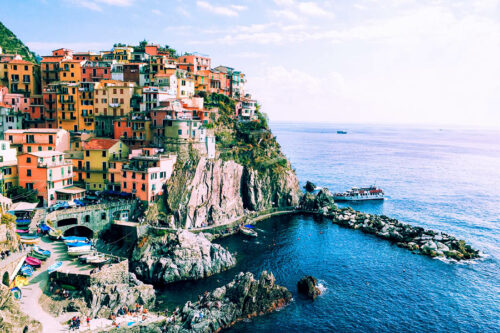 View of the Amalfi Coast on a Mediterranean Yacht Charter