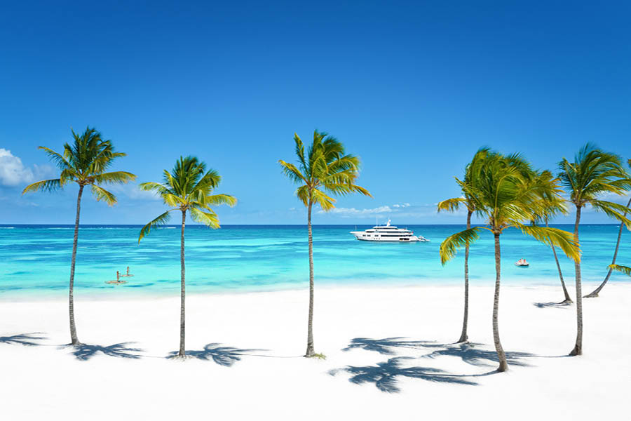 TOP FIVE II a 200 foot Royal Hakvoort yacht for charter cruising just off the beach