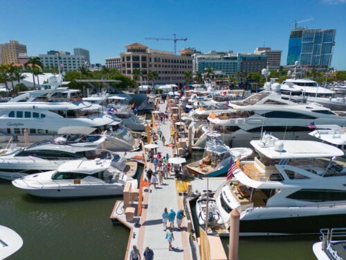 Worth Avenue Yachts' Display at the 2023 Palm Beach Boat Show