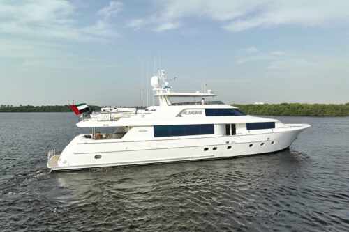 Profile of AL3AGRAB 112' Westport yacht for sale