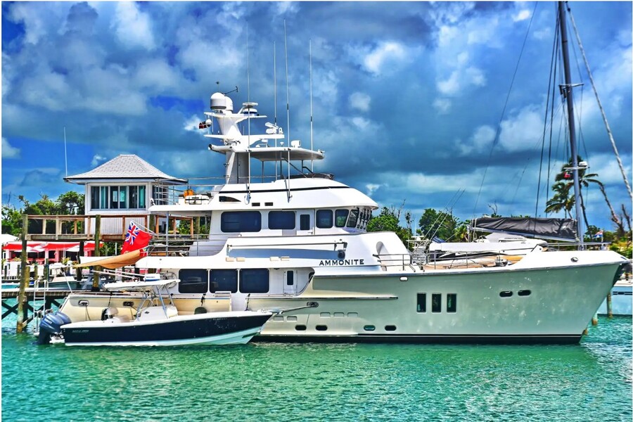 Profile of AMMONITE 78 foot Nordhavn yacht for charter