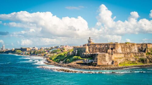 Panoramic landscape of historical castle El Morro