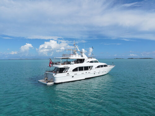 Profile of BW 100 foot Benetti yacht for sale