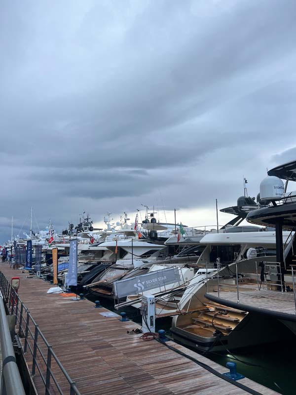 Docks at the MYBA Charter Yacht Show.