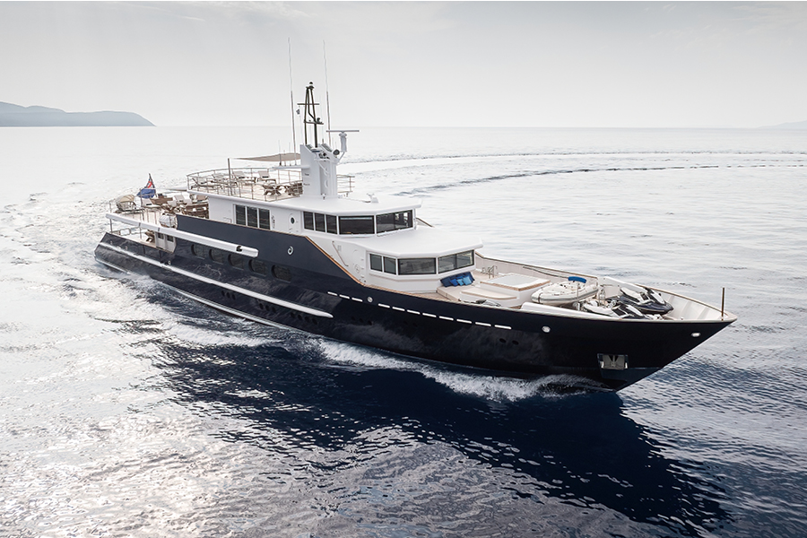 Reborn Feadship KORU for sale: 163' yacht with 2024 refit, 5 staterooms, modern upgrades, and timeless Jon Bannenberg design.