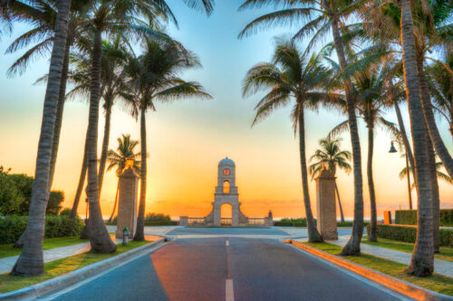 Sunrise on Worth Avenue, Palm Beach, Florida