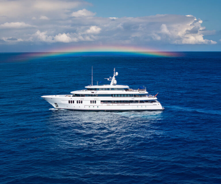 Profile of TOP FIVE II, a 200-foot Royal Hakvoort yacht for charter in The Bahamas and Caribbean.