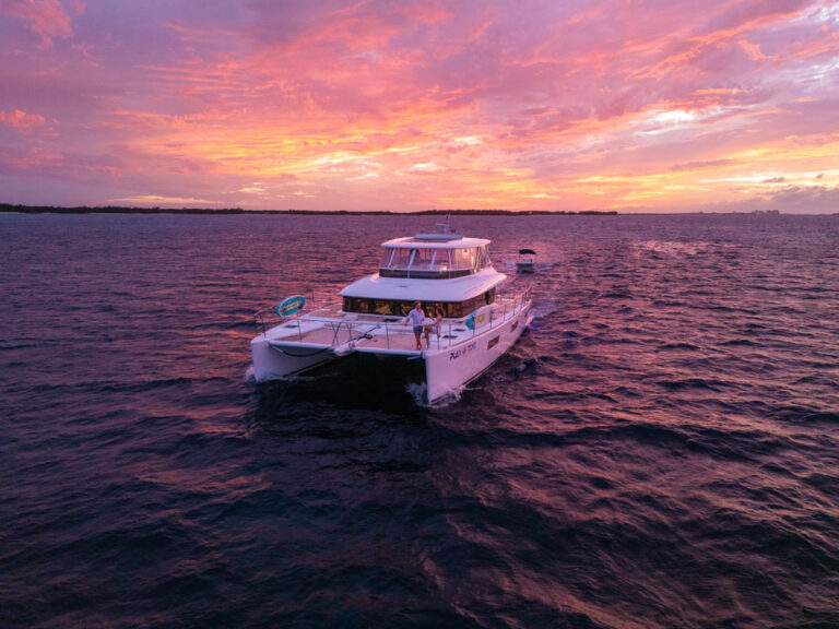 Profile of PLAYTIME, a 64 foot Lagoon Catamaran for charter in The Bahamas.