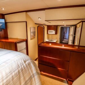 MY LADY ALASKA - VIP stateroom of LADY ALASKA, a 97 foot Broward yacht for charter in Alaska.
