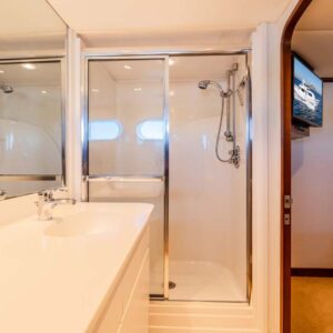 MY LADY ALASKA - Guest ensuite of LADY ALASKA, a 97 foot Broward yacht for charter in Alaska.