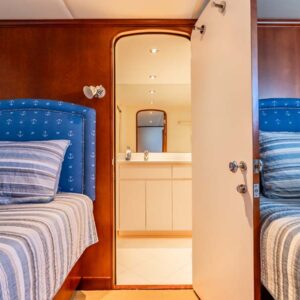 MY LADY ALASKA - Guest stateroom of LADY ALASKA, a 97 foot Broward yacht for charter in Alaska.