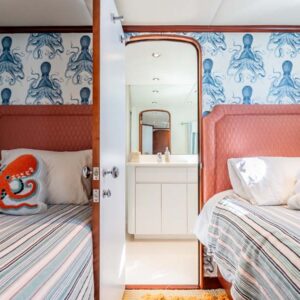 MY LADY ALASKA - Guest stateroom of LADY ALASKA, a 97 foot Broward yacht for charter in Alaska.