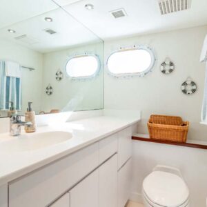 MY LADY ALASKA - Guest ensuite of LADY ALASKA, a 97 foot Broward yacht for charter in Alaska.
