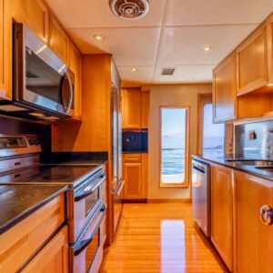 MY LADY ALASKA - Galley of LADY ALASKA, a 97 foot Broward yacht for charter in Alaska.