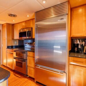 MY LADY ALASKA - Galley of LADY ALASKA, a 97 foot Broward yacht for charter in Alaska.