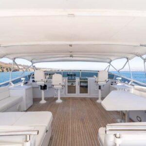 MY LADY ALASKA - Flybridge of LADY ALASKA, a 97 foot Broward yacht for charter in Alaska.