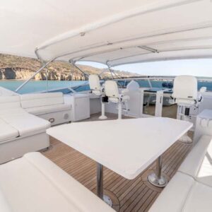 MY LADY ALASKA - Flybridge of LADY ALASKA, a 97 foot Broward yacht for charter in Alaska.