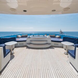Sundeck of IRAMA, a 137 foot Concept Marine yacht for charter in the Mediterranean.