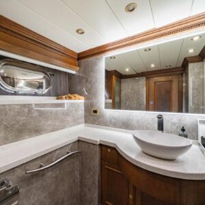 Guest ensuite of IRAMA, a 137 foot Concept Marine yacht for charter in the Mediterranean.