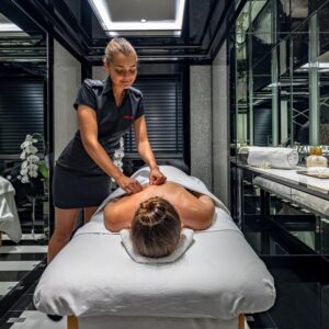 Massage aboard OKTO, a 218 foot ISA yacht for charter in the Mediterranean.